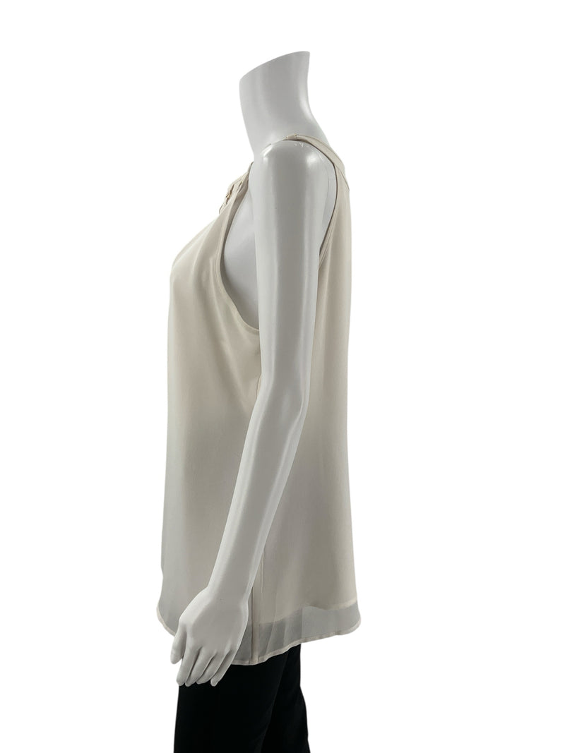 Calvin Klein Cream Pre-Owned Ladies Top - Size Medium