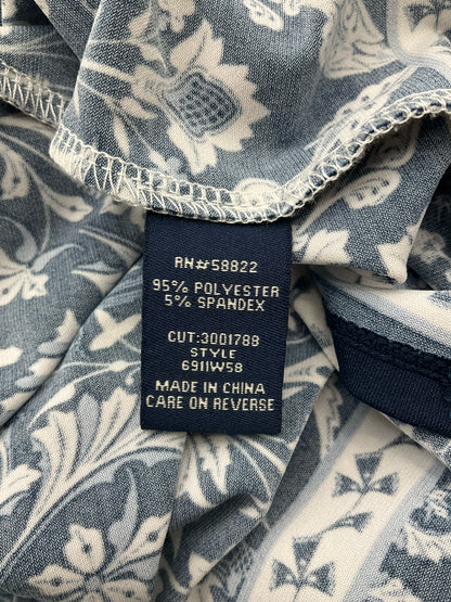Max Edition navy/white Fit and Flare Navy/White Floral Pre-Owned Ladies Dress - Size XL - Size XL