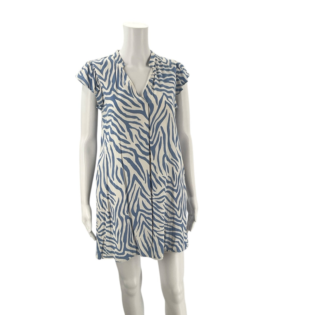 THML White/Blue Print Ladies Pre-Owned Dress - Size XS - Margaret’s Fine Consignment