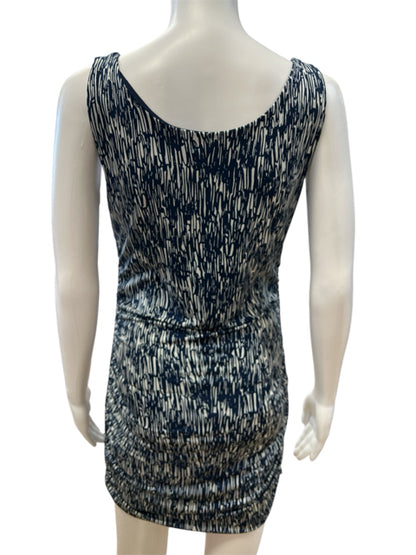 Dana Buckman Size Small navy/white Print Consignment Ladies Dress