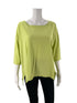 Square Green Solid Pre-Owned Ladies Top - Size Small - Margaret’s Fine Consignment