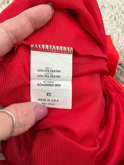 astr Orange/Red Solid Pre-Owned Ladies Jumpsuit - Size XS - Margaret’s Fine Consignment