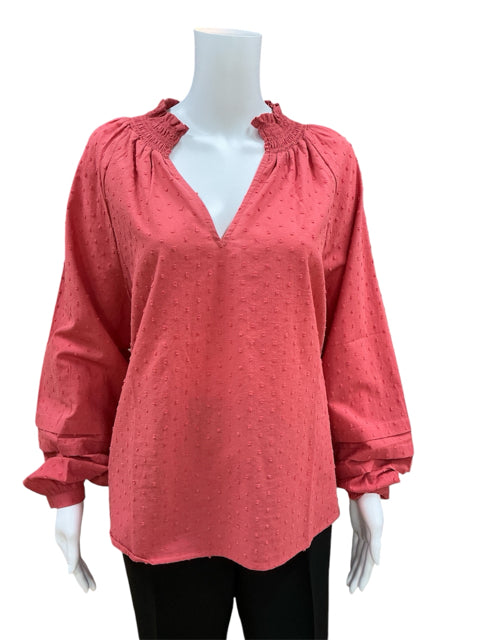 Southern Tide Size L salmon Dots Casual Top - Downstairs