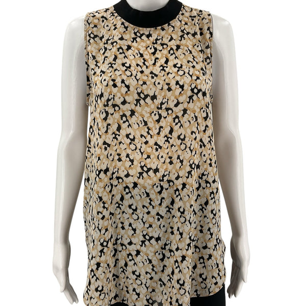 Loft Tan/Black Print Pre-Owned Ladies Top - Size Medium - Margaret’s Fine Consignment