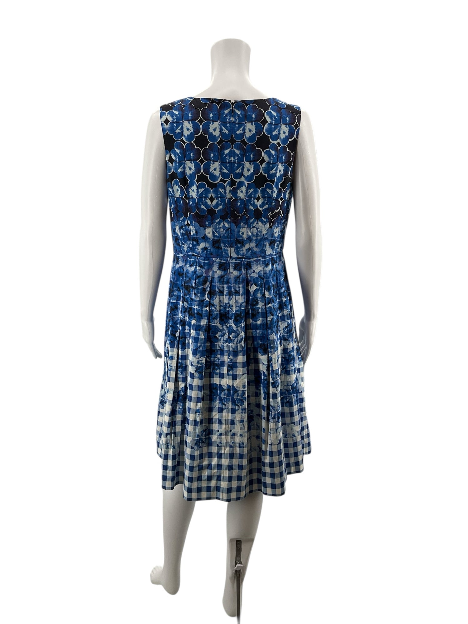 Talbots Blues/White Floral Pre-Owned Ladies Dress - Size 6