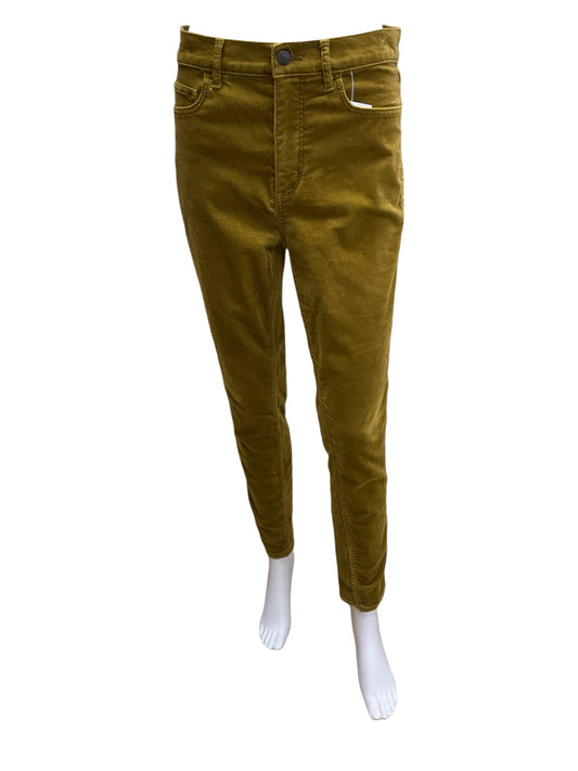 Loft Size 4 Mustard Solid Pre-Owned Pants