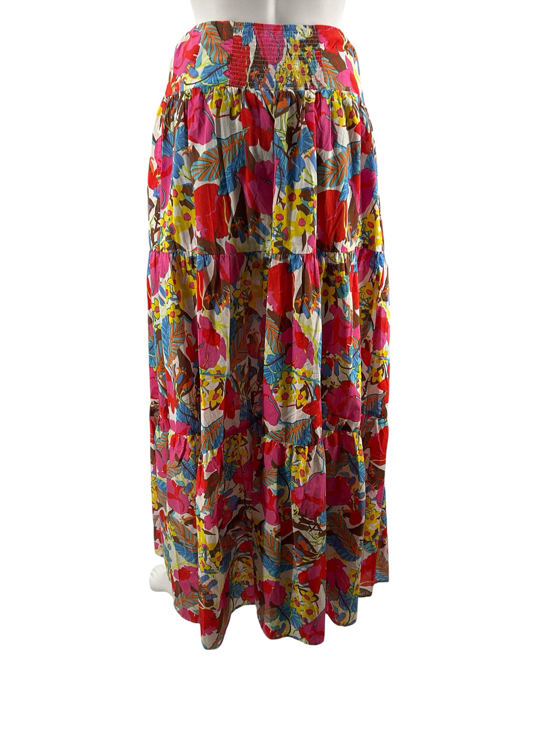 J. McLaughlin Masie Tiered Floral Cotton Maxi Skirt NWT | Size Small