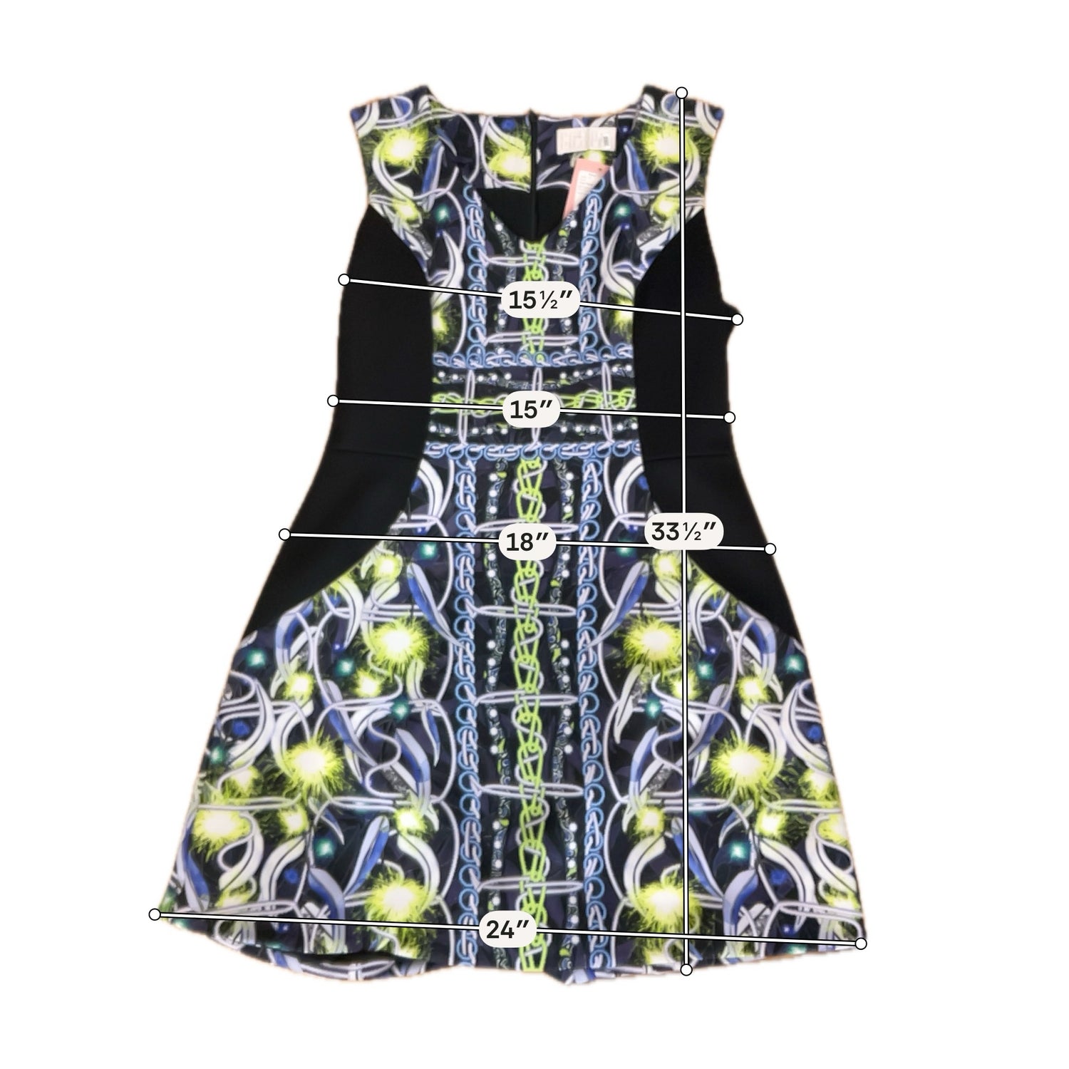 Peter Pilotto Pallas Chain Print Jacquard Dress UK 14 US 10