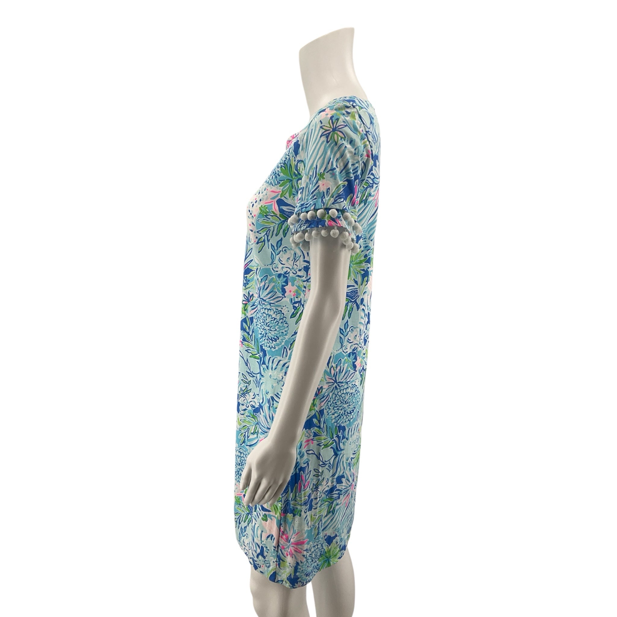 Lilly Pulitzer Skipper Popover Dress In A Squeeze Floral Pima Cotton Small
