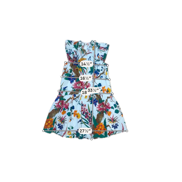 Love The Label Floral Smocked Ruffle Neck Mini Dress Size XS