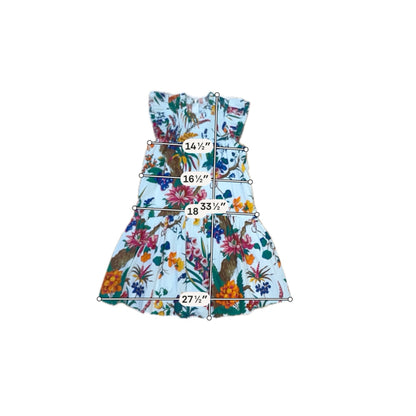 Love The Label Floral Smocked Ruffle Neck Mini Dress Size XS