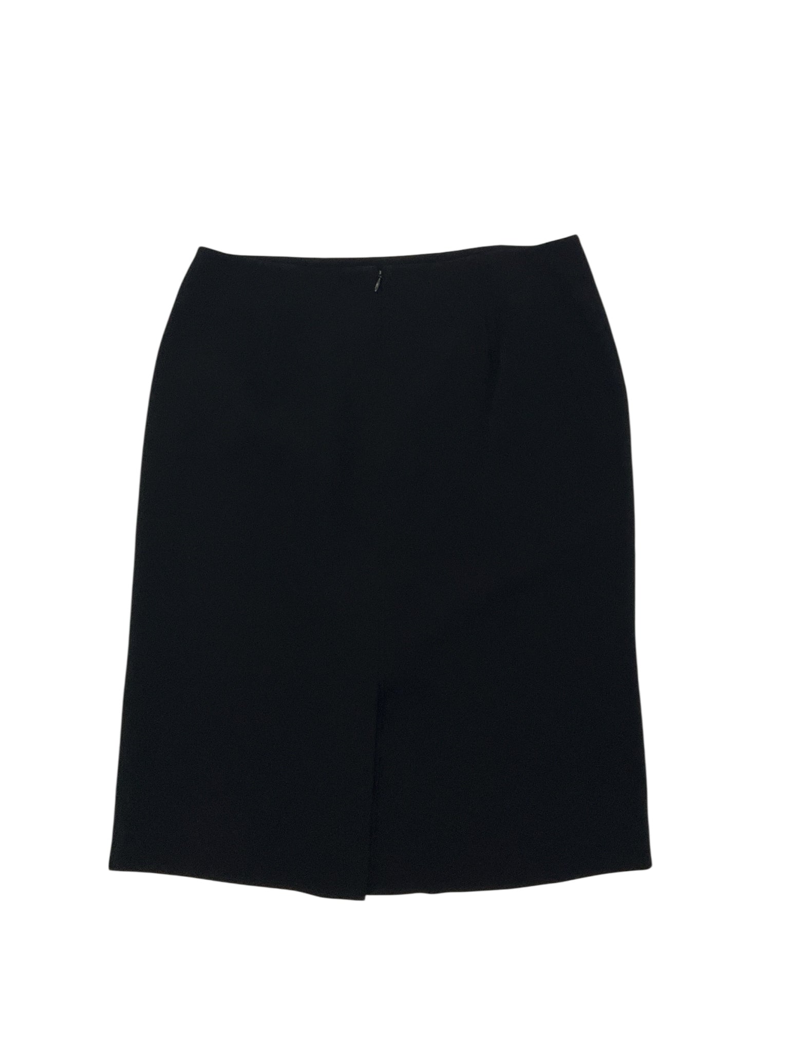 Talbots Classic Black Triacetate Blend Midi Skirt Size 8