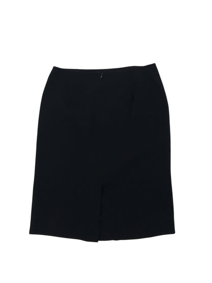 Talbots Classic Black Triacetate Blend Midi Skirt Size 8