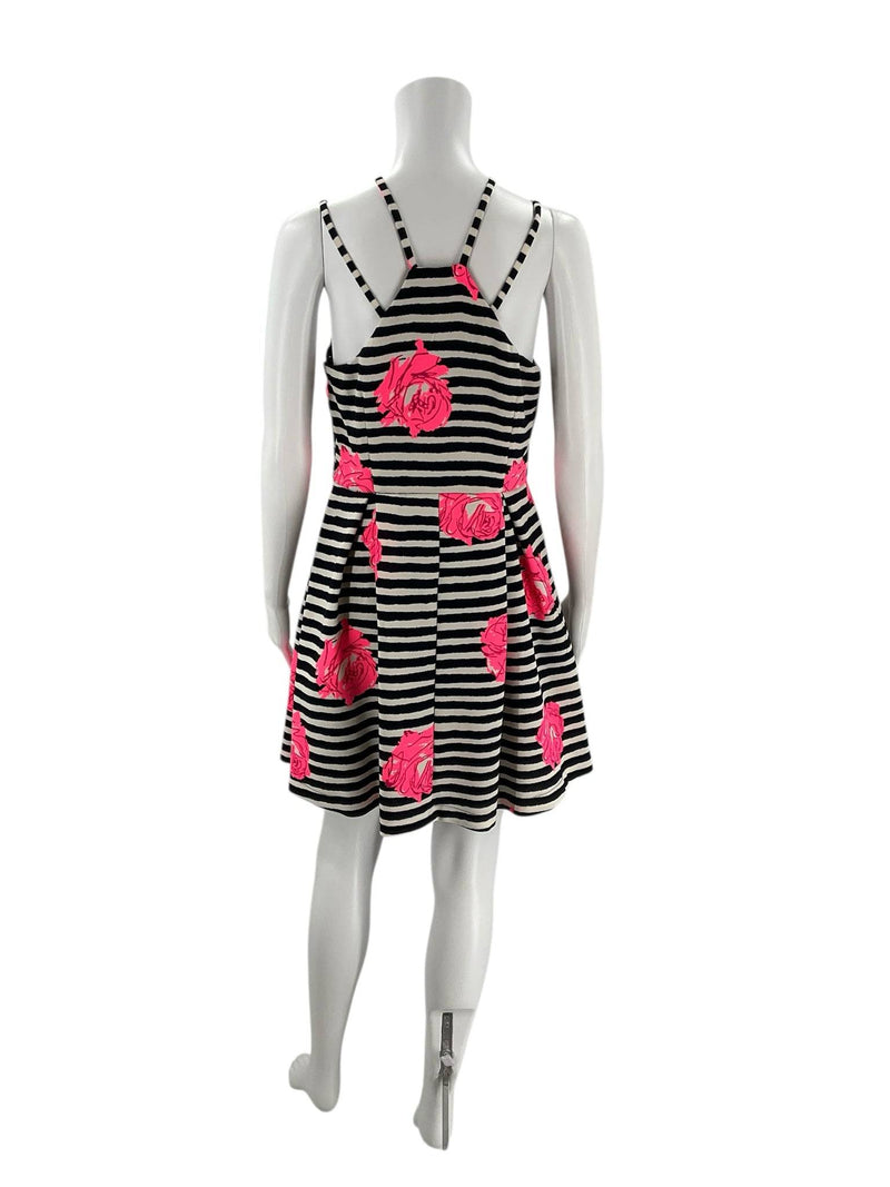 Katia White/Navy/Pink Floral Dress - Size Large - Margaret’s Fine Consignment
