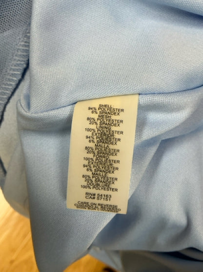 Calvin Klein Baby Blue A-Line Mesh-Hem Scuba Crepe Dress Baby Blue Size 12 - Size 12
