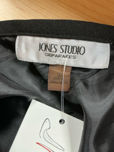 Jones Studio Size 10 Black Solid Pre-Owned Ladies Skirt