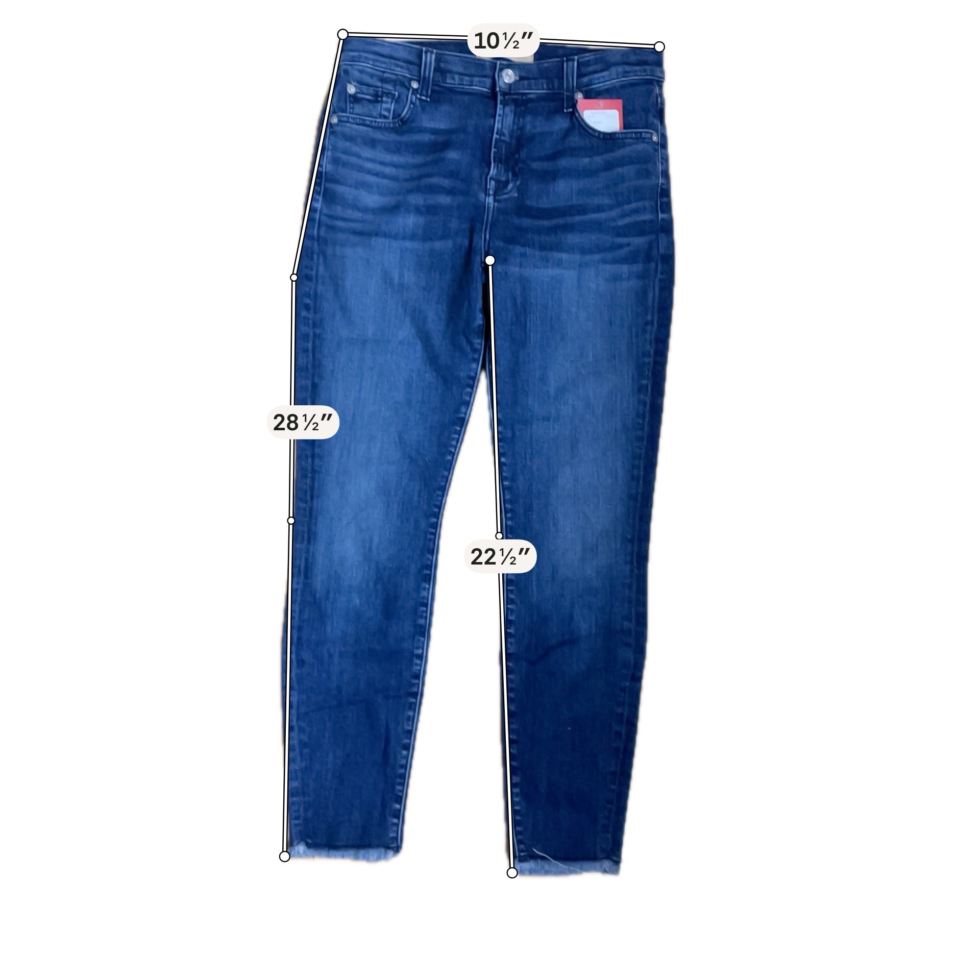 7 For All Mankind The Ankle Skinny Luxe Vintage Jeans Size 28 Raw Hem - ONLINE ONLY