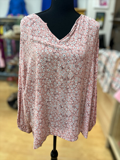 time & true Size 3X Pink Blouse - Downstairs