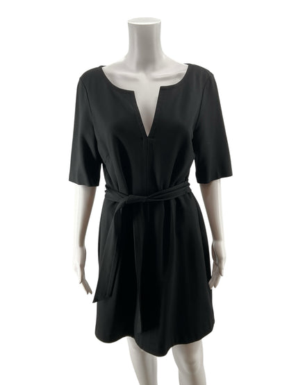 Trina Turk Contessa Belted Sheath Dress Black Size 10