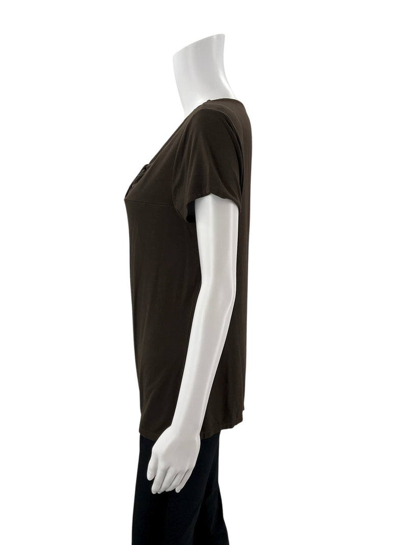 Ann Taylor Brown Pre-Owned Ladies Top - Size Large