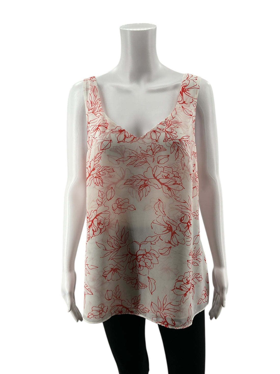 Cabi Sunkissed Cami Floral V-Neck Tank Top Size Medium