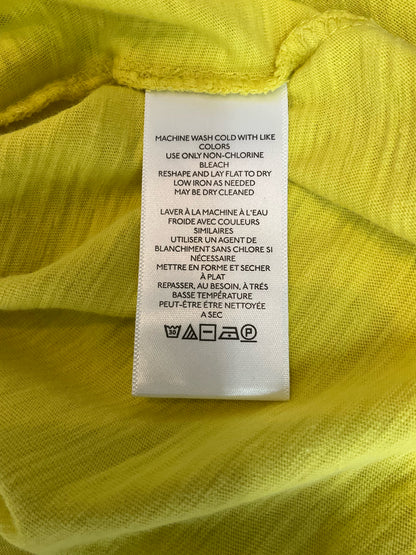 Pilcro Yellow Slub Cotton V-Neck Short Sleeve Tee Top Size Small