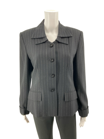 Kasper for A.S.L.Kasper for A.S.L. Pinstripe Notched Collar Blazer Jacket Size 10