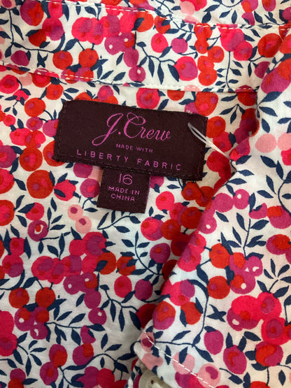J.Crew Liberty Fabric Floral Long Sleeve Button-Down Blouse - Size 16 - ONLINE ONLY