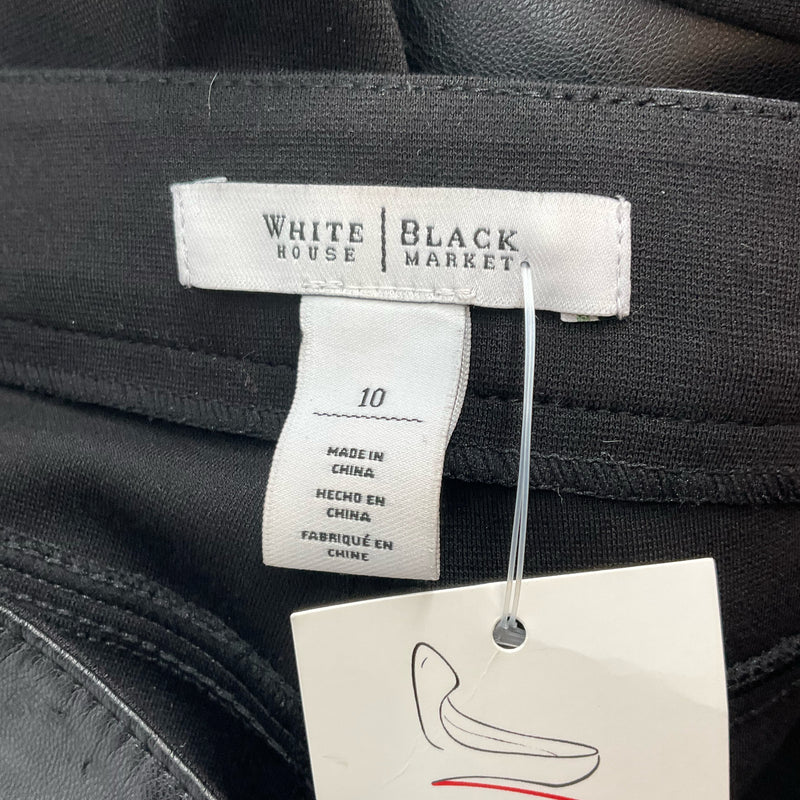 White House Black Market Black Faux Leather Skinny Pants – Size 10, Excellent Condition - Margaret’s Fine Consignment