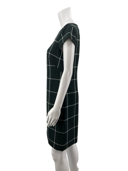 Ann Taylor Green/White Plaid Pre-Owned Ladies Dress - Size 4