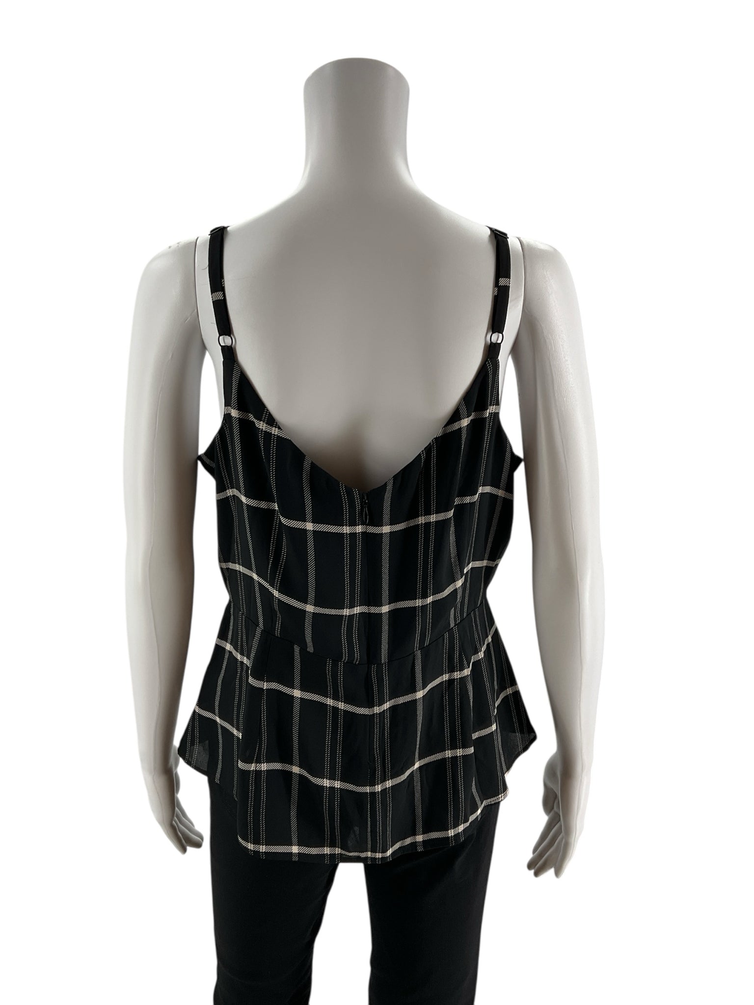 Cabi Black/Cream Print Pre-Owned Ladies Top -  Size 6