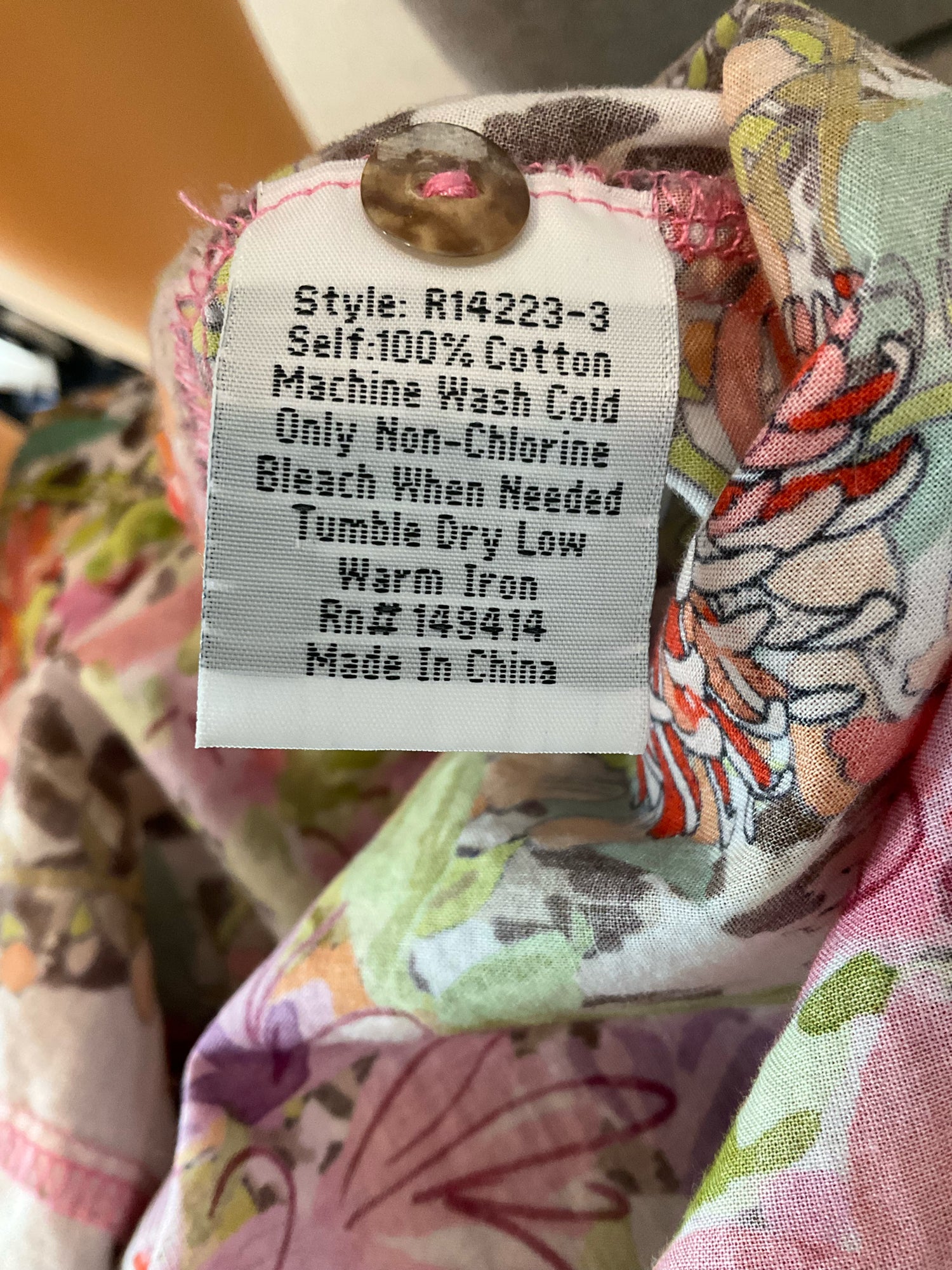 Johnny Was Anya Floral Cotton Tunic &amp; Shorts 2-Piece Set Size XS