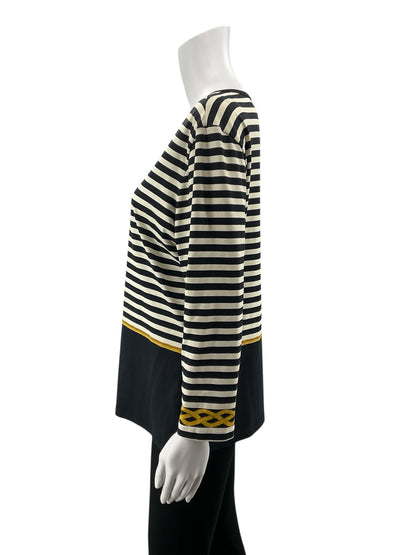 J. McLaughlin Catalina Cloth Nautical Rope Print Tunic Top Size XL