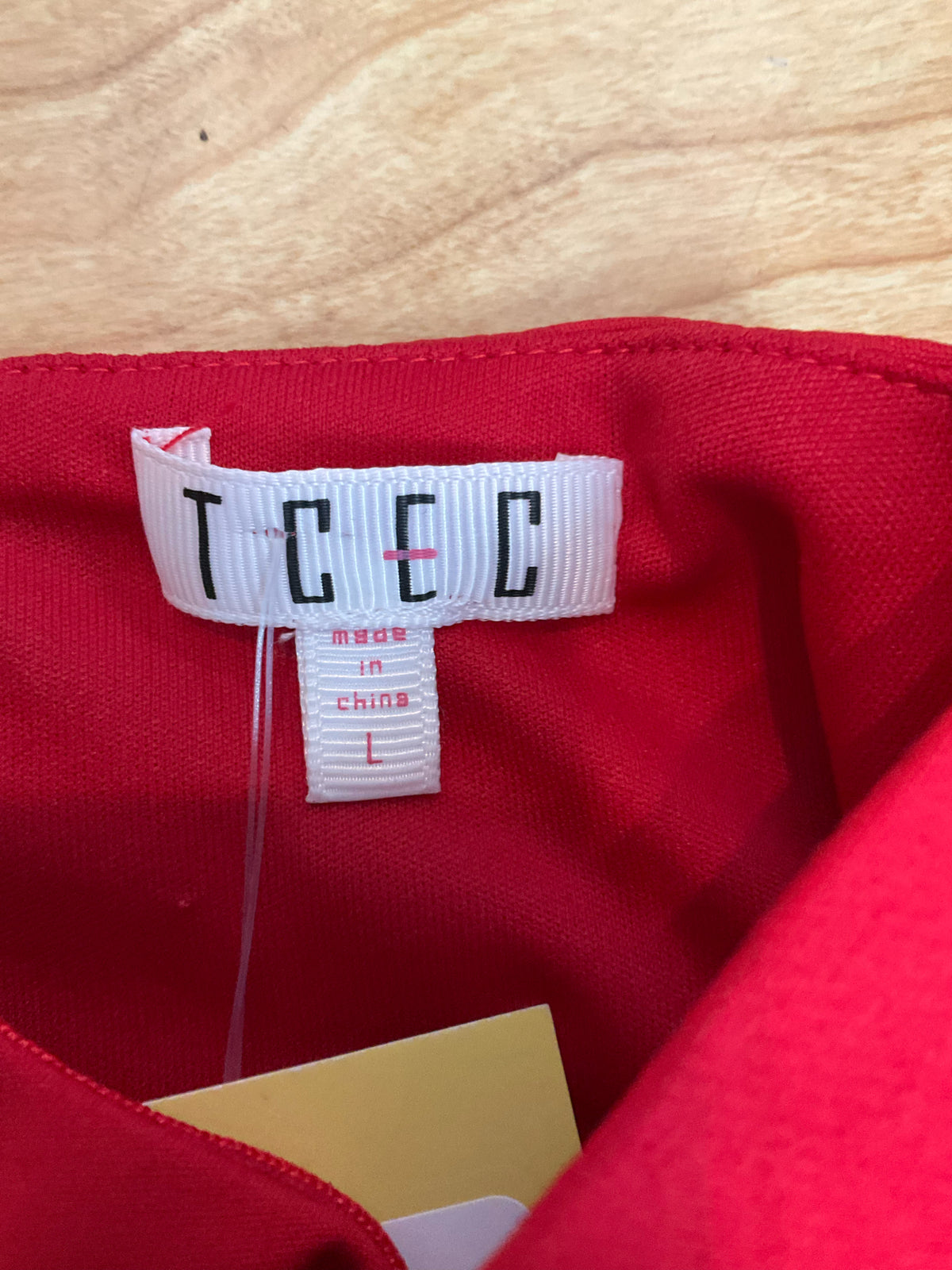 TCEC Red One Shoulder Ruffle Skort Romper Dress Size Large - ONLINE ONLY