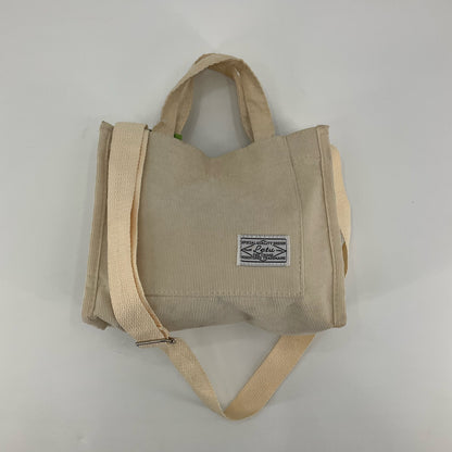 Letu Cream Corduroy Crossbody Sling Bag | Casual Everyday Purse