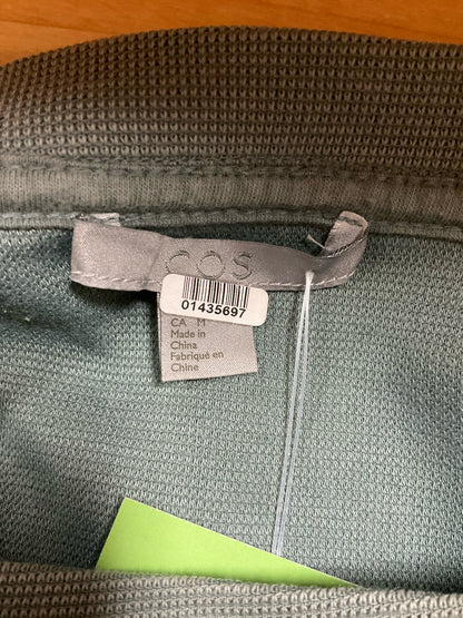 COS Minimalist 3/4 Sleeve Top Sage Green | Size Medium
