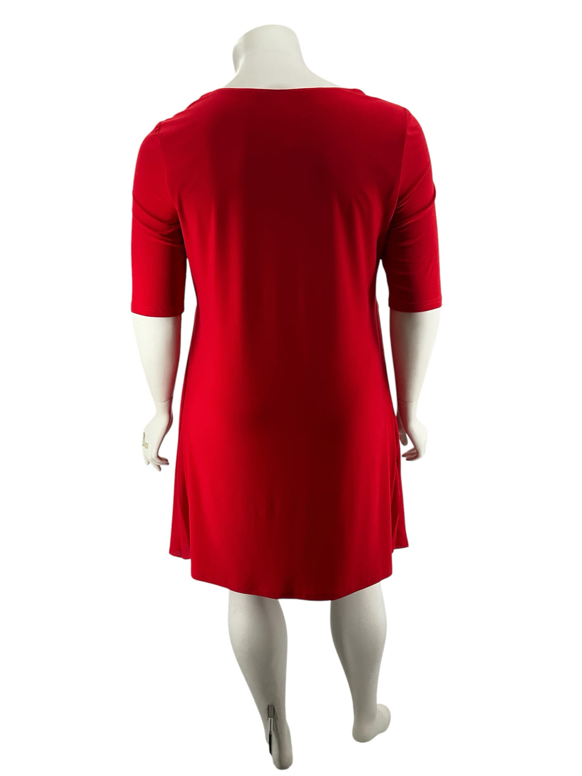 Joseph Ribkoff Red Fit &amp; Flare Jersey Dress with Pockets Size 18 - ONLINE ONLY