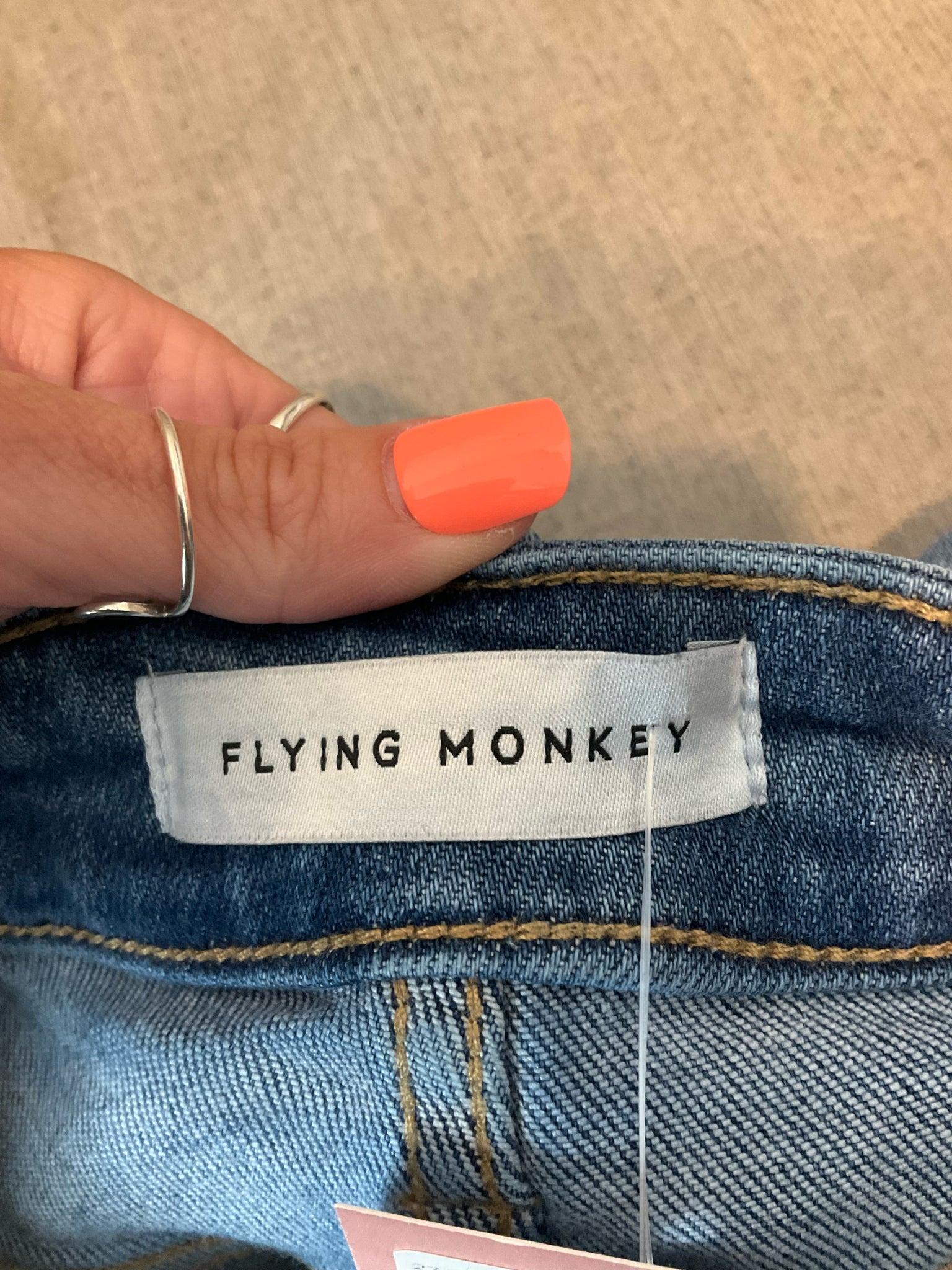 Flying Monkey Mid-Rise Distressed Raw Hem Skinny Jeans Size 4