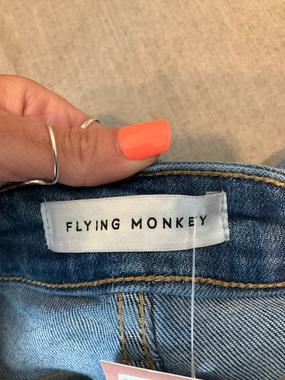 Flying Monkey Mid-Rise Distressed Raw Hem Skinny Jeans Size 4