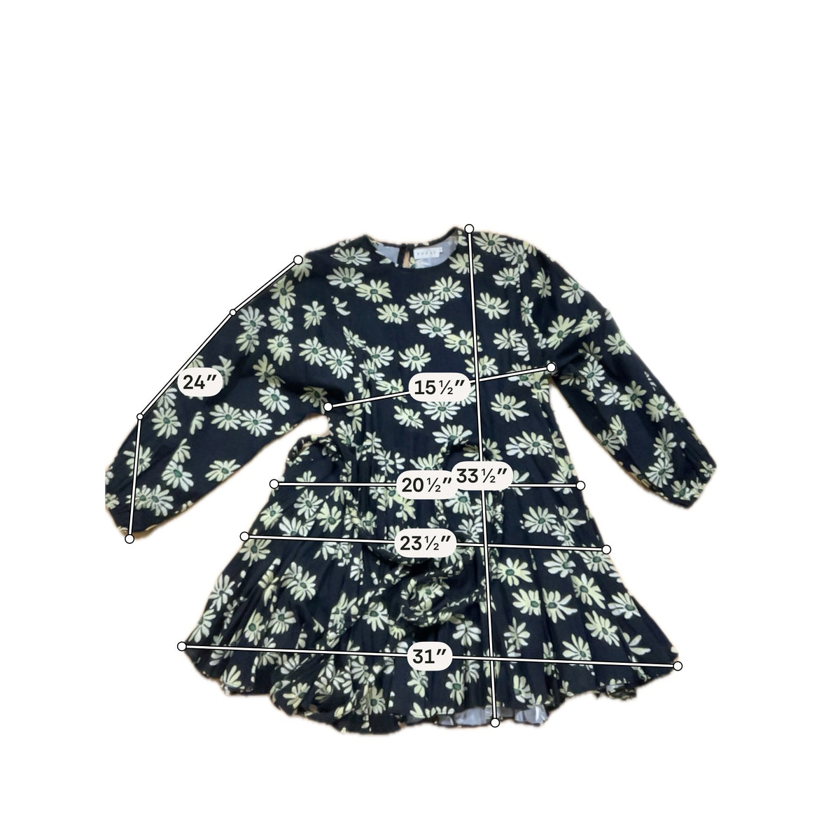 Rhode Fiona Floral Mini Dress Black Daisy Field XS