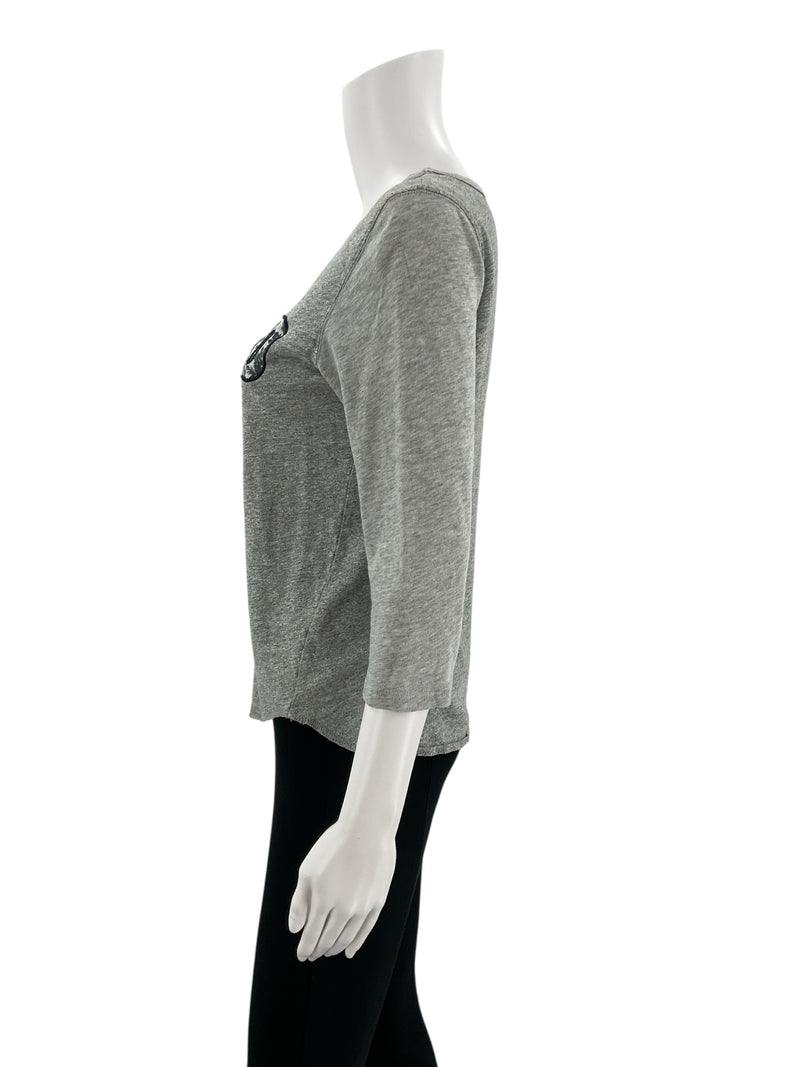 J. Crew Gray Solid Short Sleeve Top – Size Small, Excellent Pre-Owned - Margaret’s Fine Consignment