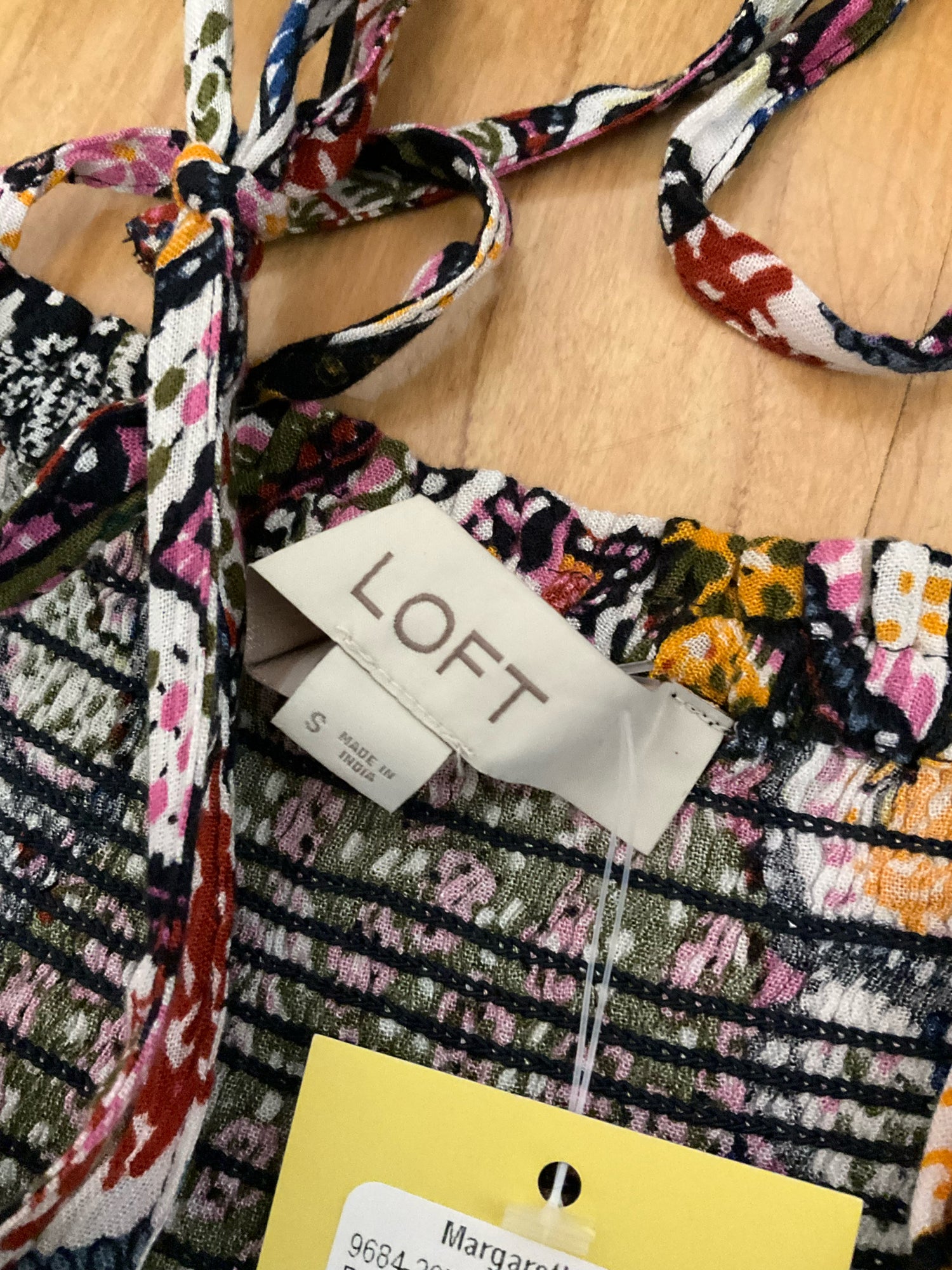 LOFT Navy &amp; Pink Floral Dress – Women’s Size Small
