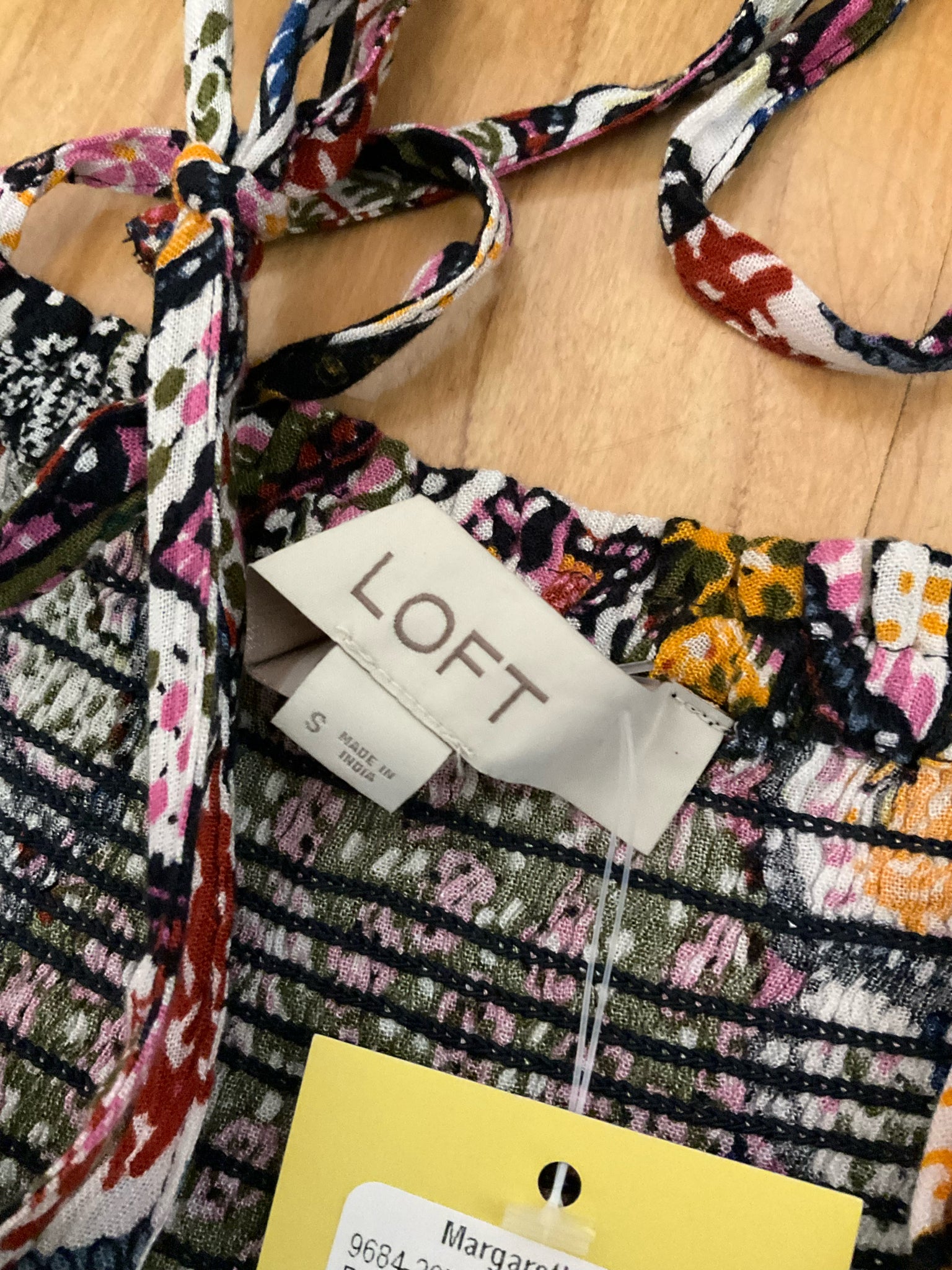 LOFT Navy &amp; Pink Floral Dress – Women’s Size Small