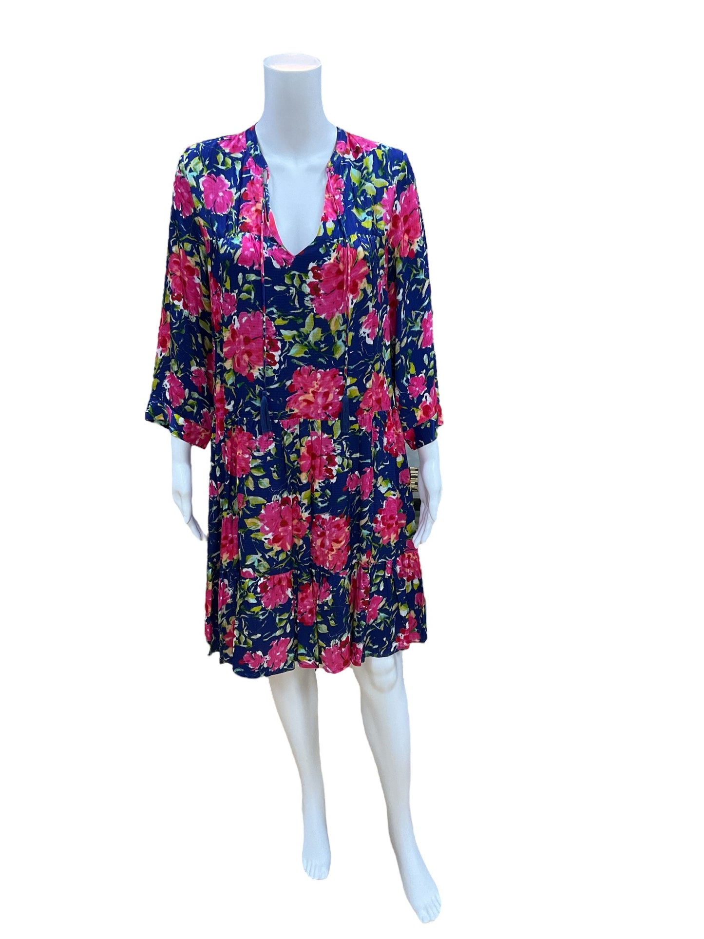 Tyler Boe Size XS pink/navy Floral Dress