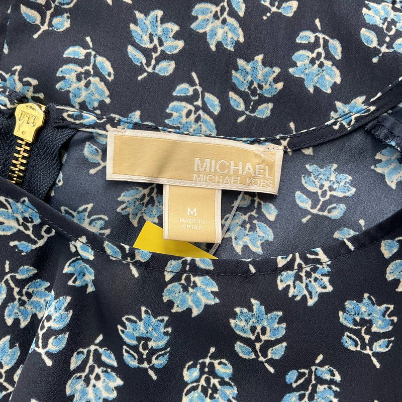 Michael Kors Navy/Blue Print Pre-Owned Ladies Top - Size Medium - Margaret’s Fine Consignment