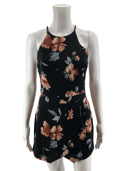 Soprano Size M Black/multi Floral Romper