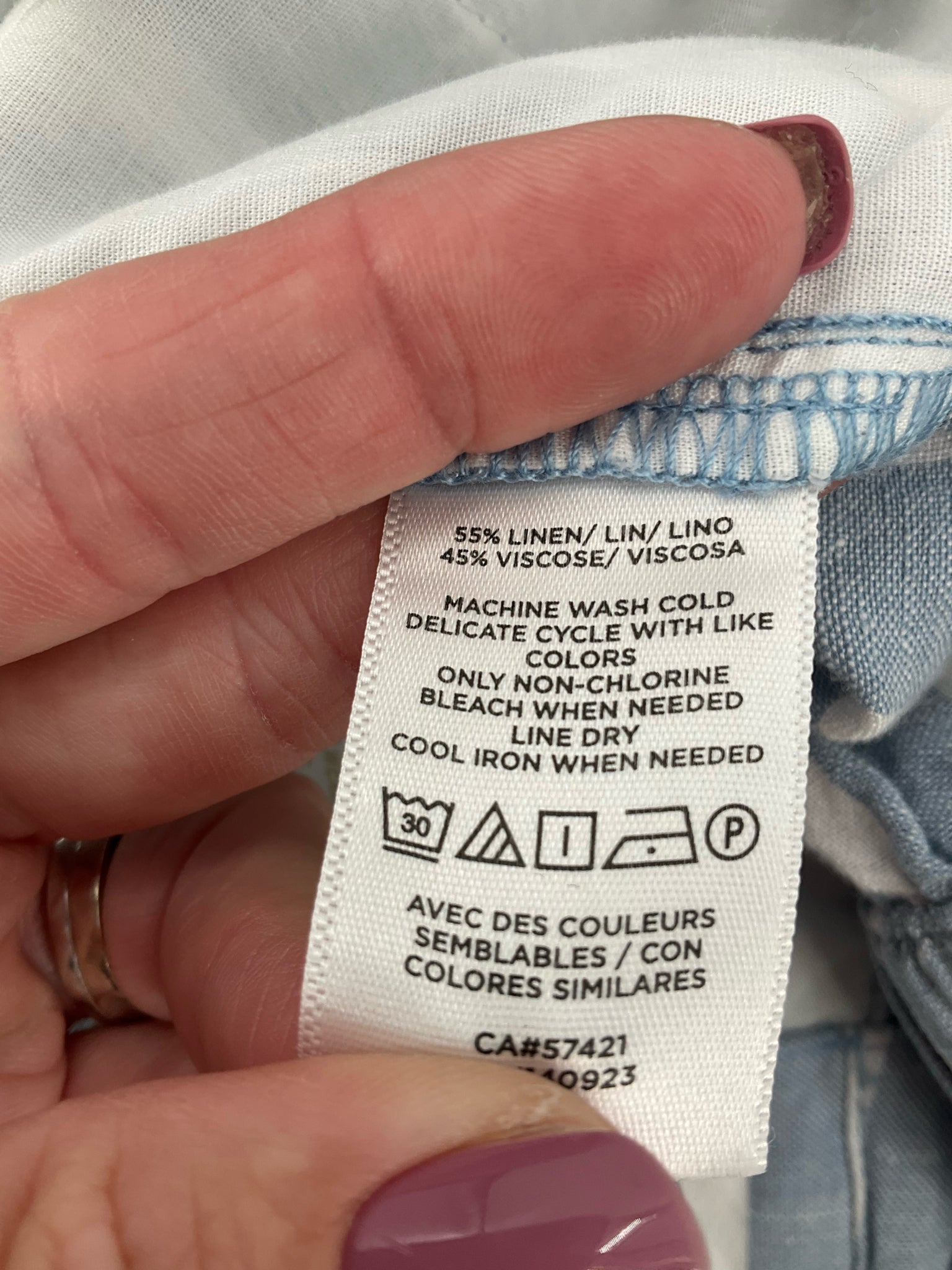 Loft blue and white striped pre-owned ladies&