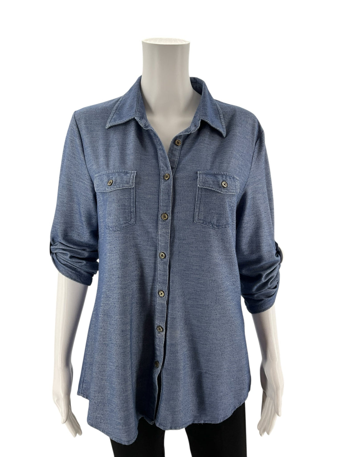 Eden &amp; Olive Blue Pre-Owned Ladies Top - Size Medium - Margaret’s Fine Consignment