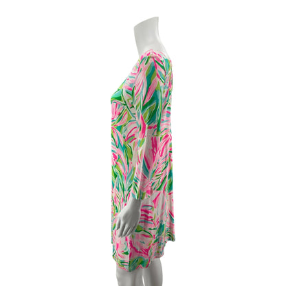 Lilly Pulitzer Nevie Dress Multi Casa Del Sol Floral Tunic Size Small