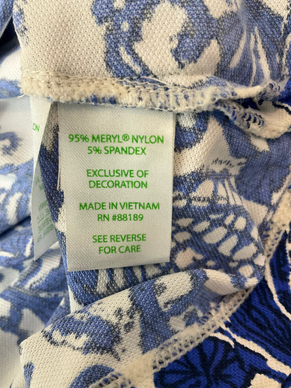 Lilly Pulitzer Size XL blue/white Pre-Owned Ladies Tops